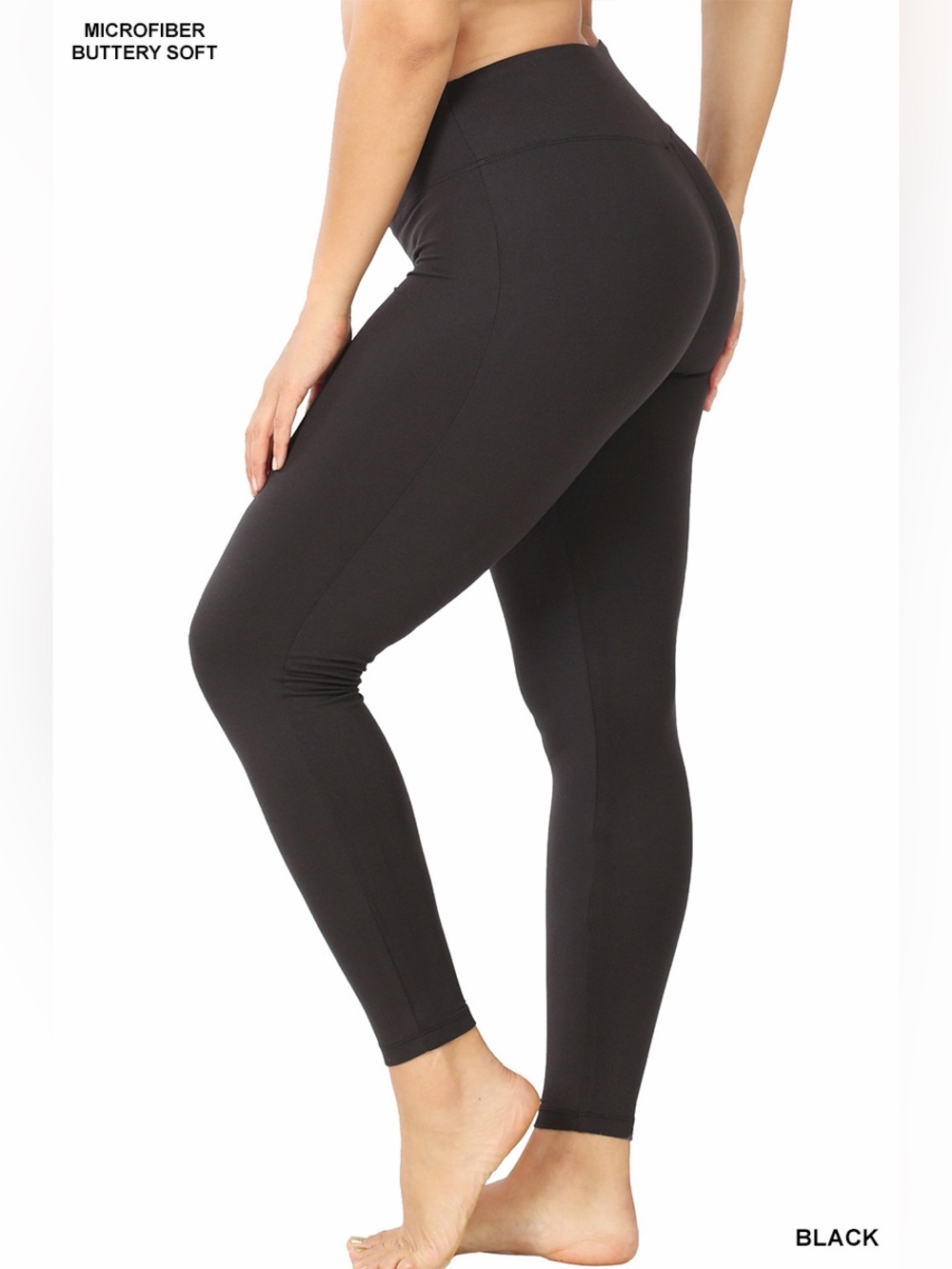 Zenana BRUSHED DTY MICROFIBER WIDE WAISTBAND LEGGINGS